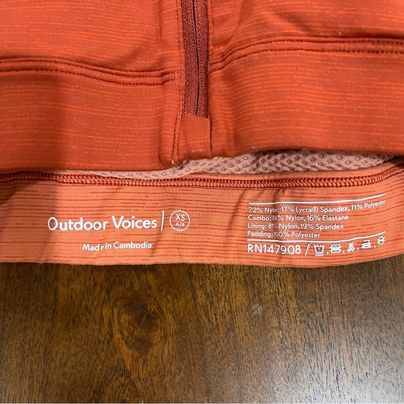 Outdoor Voices TechSweat Zip Bra Size XS - Picture 4 of 4